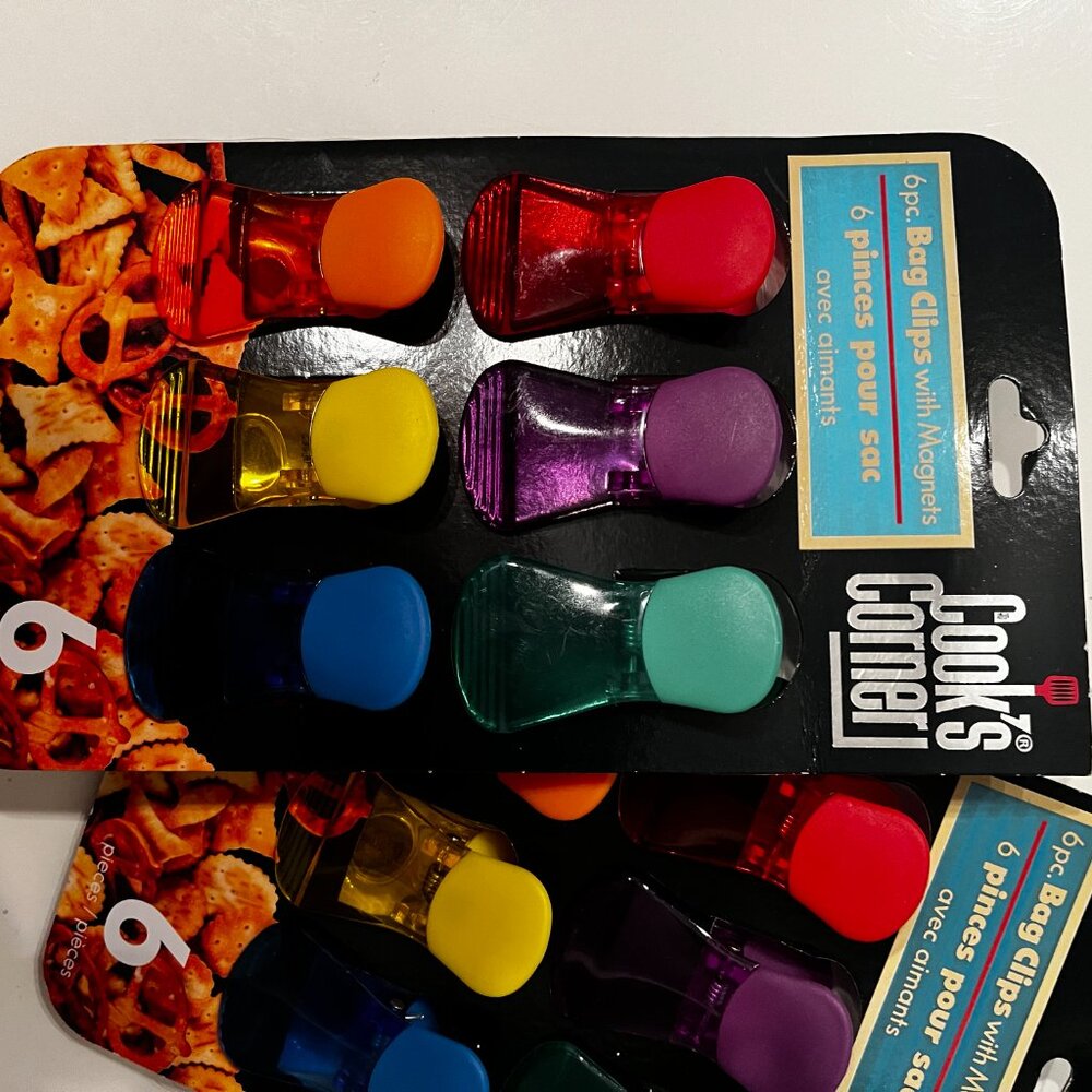 Multi-Colored Chip Clips (2 Packs / 6 Clips Each) (new) - Picture 7 of 9